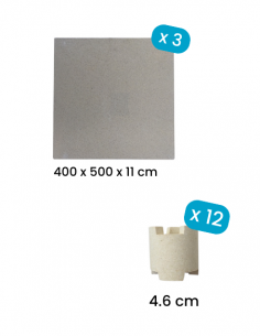 KIT D'ENFOURNEMENT DP30(3 PLAQUES 270X270 ET 12 QUILLES ENCASTRABLES) 2