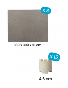 KIT D'ENFOURNEMENT DP46(3 PLAQUES 330X300 ET 12 QUILLES ENCASTRABLES) 2