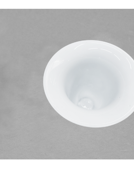 Vase coupe bouteille en porcelaine blanche de Limoges