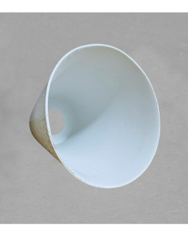 Abat jour uni en biscuit porcelaine blanche de...