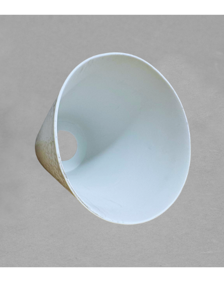 Abat jour uni en biscuit porcelaine blanche de Limoges