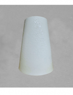 Abat jour biscuit/émail en porcelaine blanche de Limoges