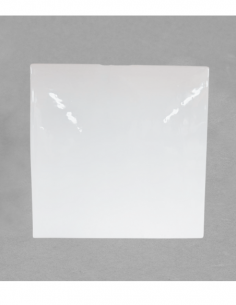 Plaque carrée 19 x 19 cm en porcelaine blanche de Limoges