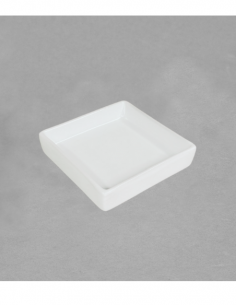 Coupelle carré en porcelaine blanche