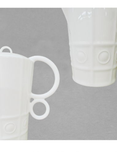 Théière Osmose en porcelaine blanche de Limoges