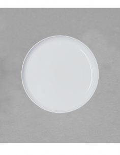 Plateau rond 39cm en porcelaine blanche