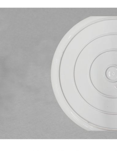 Plateau rond 39cm en porcelaine blanche