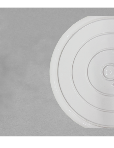 Plateau rond 39cm en porcelaine blanche