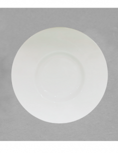 Assiette dégustation 25cm en porcelaine blanche de Limoges