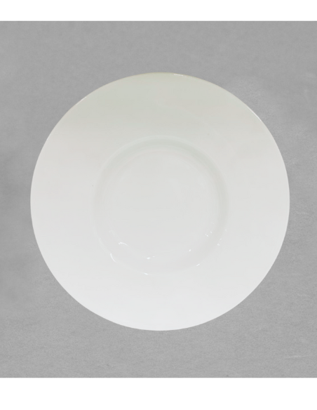 Assiette dégustation 25cm en porcelaine blanche de Limoges