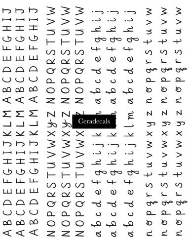 Chromo Handwritten Letters A4  | CERADECALS
