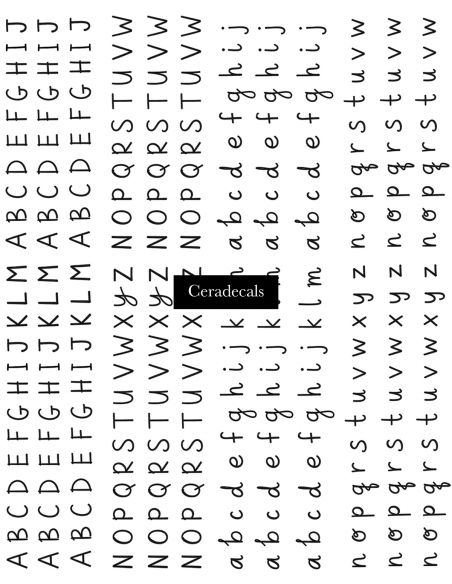 Chromo Handwritten Letters A4  | CERADECALS
