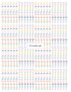 Chromo Playful Letters A4 | CERADECALS