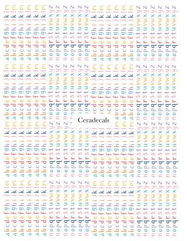 Chromo Playful Letters A4 | CERADECALS