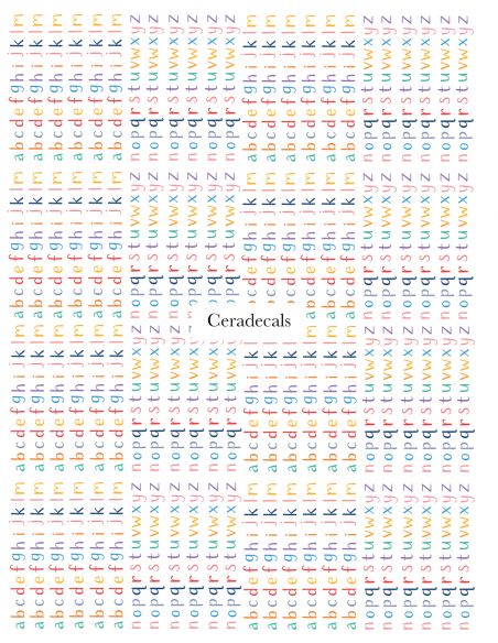 Chromo Playful Letters A4 | CERADECALS