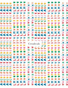 Chromo Funky Lettering A4 | CERADECALS