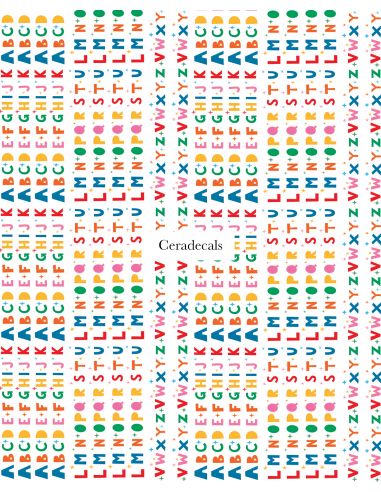 Chromo Funky Lettering A4 | CERADECALS