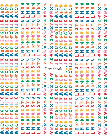 Chromo Funky Lettering A4 | CERADECALS