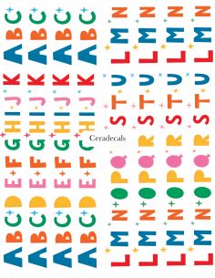 Chromo Funky Lettering A4 | CERADECALS 2