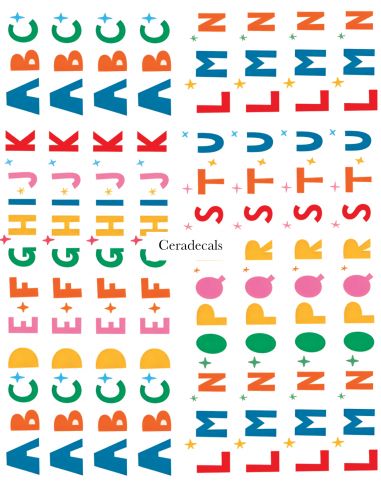 Chromo Funky Lettering A4 | CERADECALS