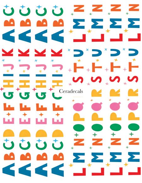 Chromo Funky Lettering A4 | CERADECALS