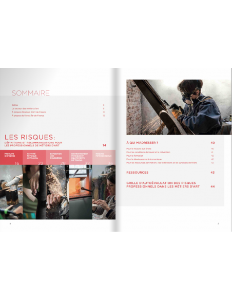 Livre "Prévention des risques professionnels dans les métiers d'art"