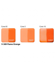 Engobe V389 Flame orange I AMACO 2