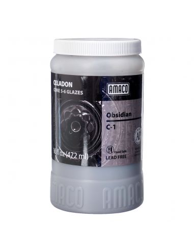 Émail grès C-1 Obsidian | AMACO
