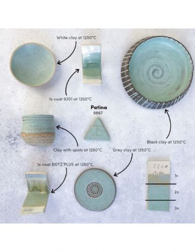 BO9867 Émail Grès Patine de cuivre | BOTZ