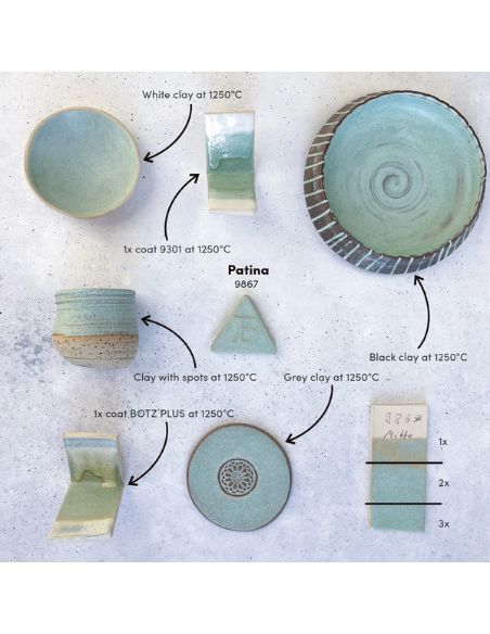 BO9867 Émail Grès Patine de cuivre | BOTZ