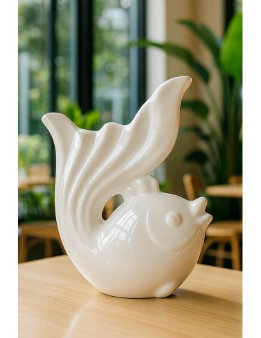 Vase poisson | Biscuit de faïence