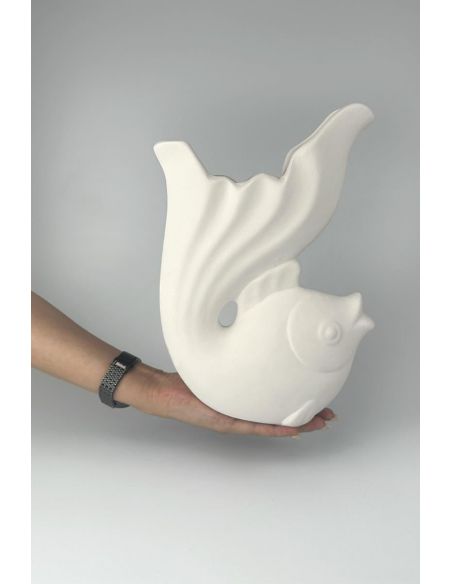 Vase poisson | Biscuit de faïence