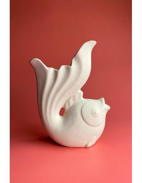 Vase poisson | Biscuit de faïence