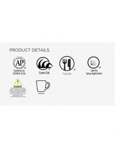 Email grès transparent Zinc-free Clear HF9 | AMACO