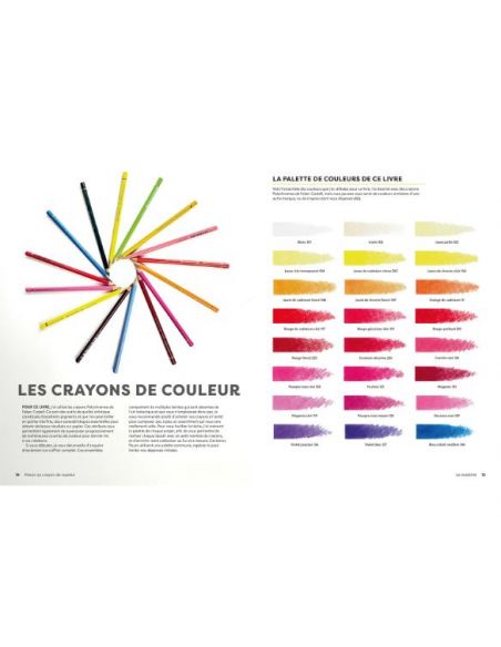Livre "Fleurs au crayon de couleur" de Sun-Kyong Clifford