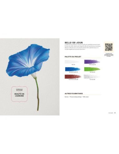 Livre "Fleurs au crayon de couleur" de...