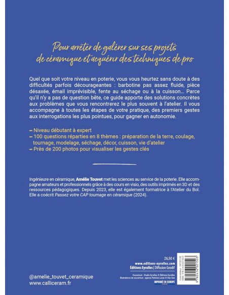 Livre "100 questions-réponses pour les céramistes" de Amélie Touvet
