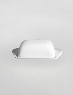 Beurrier avec couvercle | Biscuit de faïence