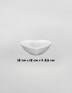 Mini bol coeur | Biscuit de faïence 2