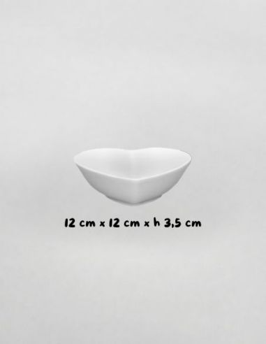 Mini bol coeur | Biscuit de faïence