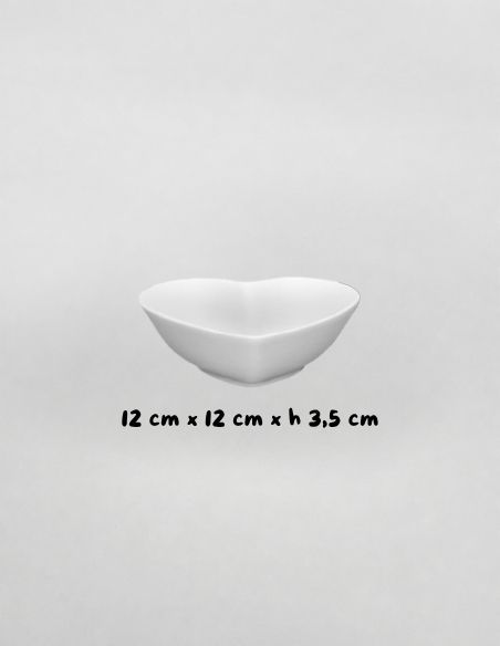 Mini bol coeur | Biscuit de faïence