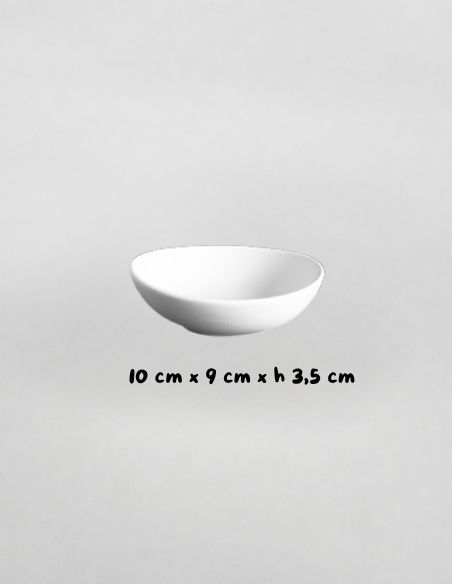 Bol ovale | Biscuit de faïence