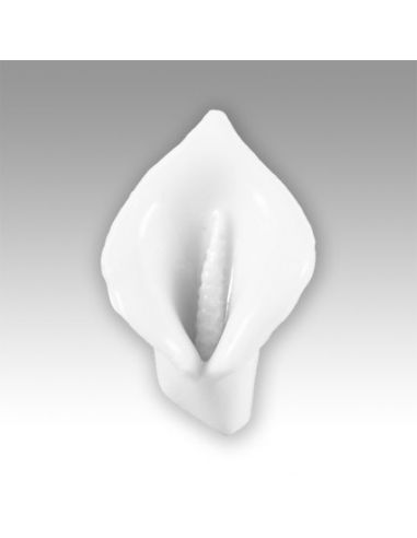 Fleur arum en porcelaine blanche