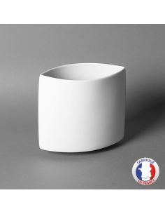 Vase modèle scribe S en porcelaine blanche de Limoges