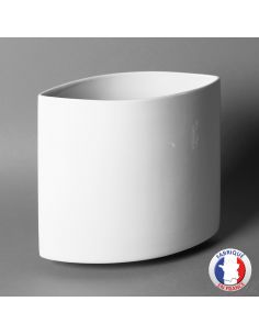 Vase modèle scribe L en porcelaine blanche de Limoges