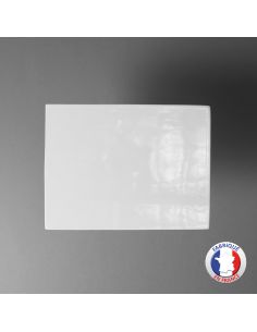 Plaque rectangulaire 25,5 x 19cm en porcelaine blanche de...