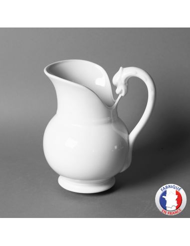 Service de toilette en porcelaine blanche de...