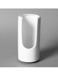 Distributeur de disque coton en porcelaine blanche