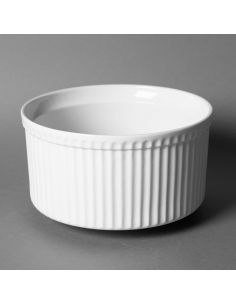 Moule à soufflé 21cm en porcelaine blanche
