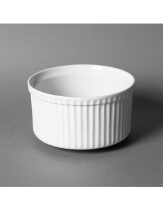Moule à soufflé 17cm en porcelaine blanche
